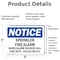 Signmission Sprinkler Fire Alarm When Alarm Sounds Call OSHA Notice Sign, Vinyl Decal, 5in W x 3.5in L, 2PK OS-2PACK-NS-D-35-L-18397 - alternate 5